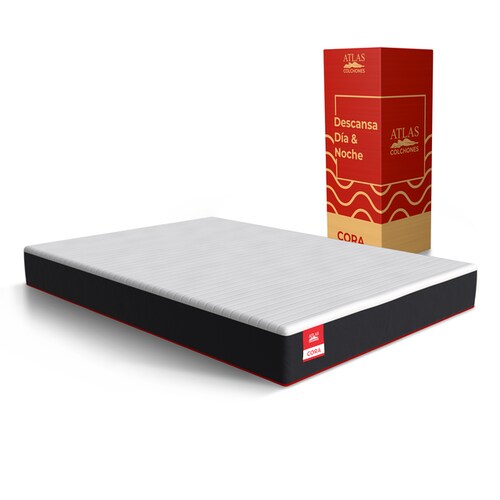 Colchón En Caja Queen Size Cora de Memory Foam + Cubre Colchón Impermeable + Juego De Sabanas  + 2 Almohadas