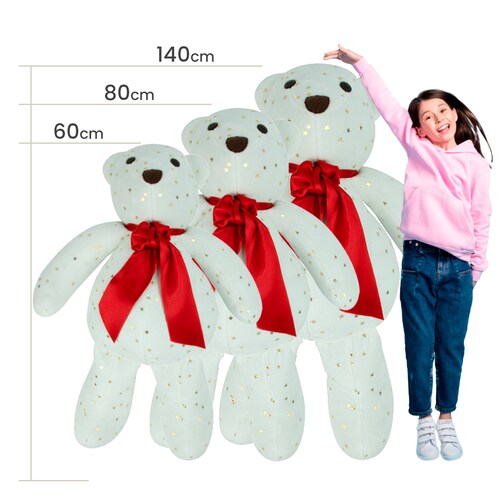 Decoración Navidad,Set 3 osos Navideños Gigantes Tv Ofertas Fredo,60,80 y 140 cm