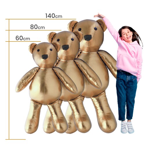 Decoración Navidad Set 3 Osos 140, 60, 40 cm + 2 Esferas 87 cm Tv Ofertas Fredo
