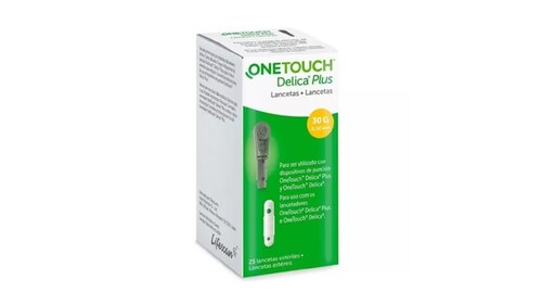 One Touch Delica Plus Con 25 Lancetas Color Gris