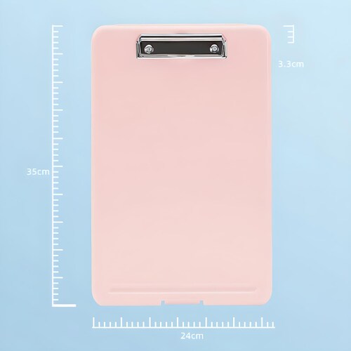 Portapapeles Papeleta Almacena Papeles Tabla Clip Carta Rosa