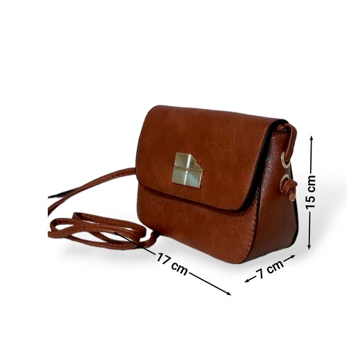 Bolsa juvenil Crossbody fina elegante piel vegana