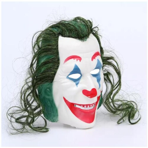 Joker Mask MXJKM-003-1 3 pzas, 26x20x8 cm Plástico PVC BlancoRojo Máscara del Guasón, JokerMask