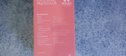FOCO INTELIGENTE LUZ BLANCA WIFI 2.4GHZ ANDROID IOS ALEXA ASISTENTE GOOGLE LUZ CALIDA FRIA DIMMABLE