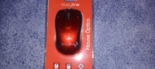 Mouse Rojo 3 Botones Óptico 1000 Dpi Casa Escuela Alambrico PC Lap Windows Linux Mac Portatil EL-993315