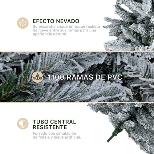 Árbol de Navidad Nevado Pino Navideño 2.2m - Verde para ESQUIMAL