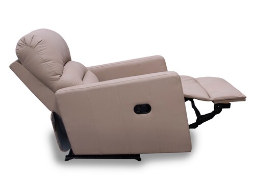 Sillon Reclinable de Piel Genuina Charly Color Taupe - ConfortoPiel