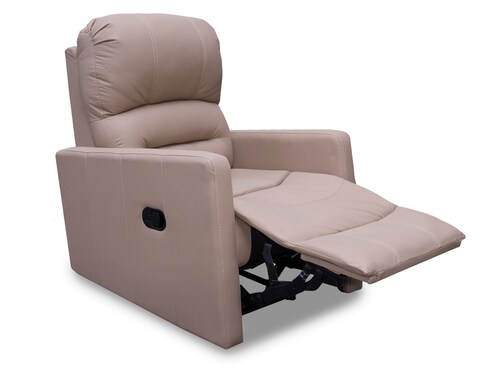 Sillon Reclinable de Piel Genuina Charly Color Taupe - ConfortoPiel