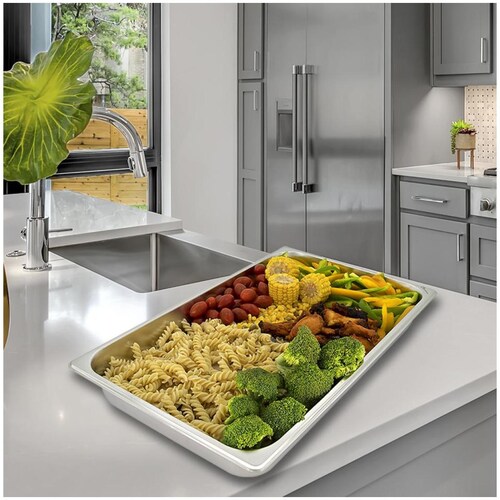 Inserto Acero Inoxidable Con Tapa 1/1  10CM Cocina Shorbull.