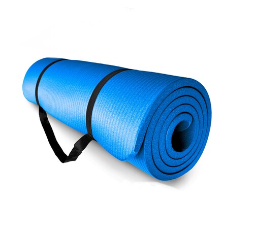 Tapete Yoga 15mm Grueso Antiderrapante Ejercicio Fitness Gym azul