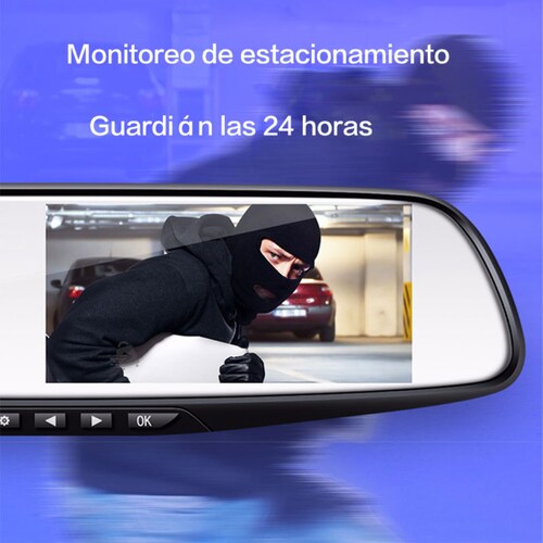 Espejo Retrovisor Con Pantalla y Cámara FHD Para Auto.