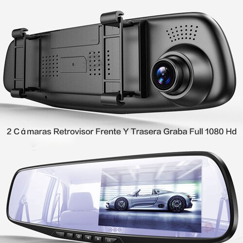 Espejo Retrovisor Con Pantalla y Cámara FHD Para Auto.