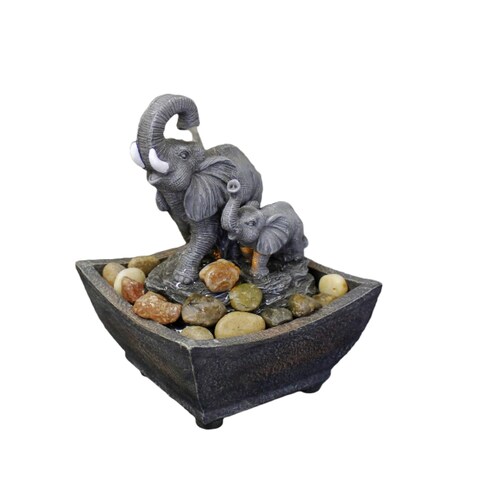 Fuente portátil mini decorativa zen elefantes .
