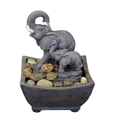 Fuente portátil mini decorativa zen elefantes .