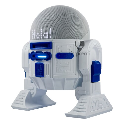 Soporte para Alexa echo dot 3G 4G y 5G Rus-T1 impremli (Blanco/Azul)