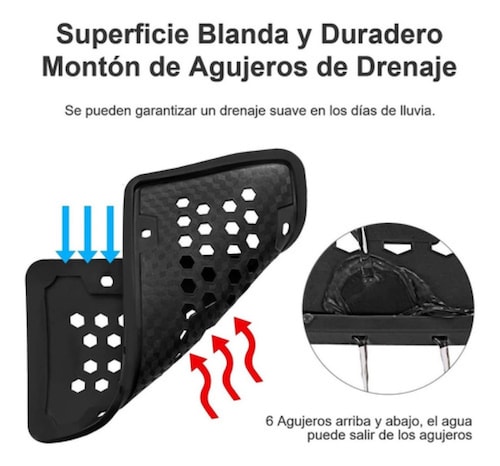Juego De Porta Placas Universal Con Marco De Matrícula De Silicona Negro 2 Piezas 