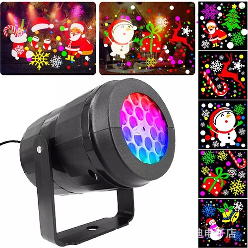 Proyector de navidad laser led con 16 patrones