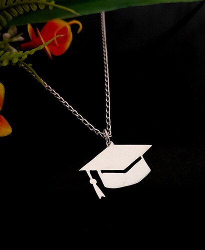 Collar Birrete Graduación En Plata Ley .925