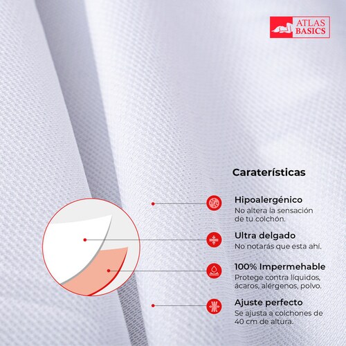 Colchón Memory Foam con blancos spring air- Matrimonial