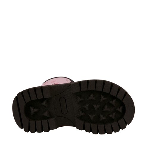 Botín tipo militar de Minnie color rosa, estampado, mod. 1110030