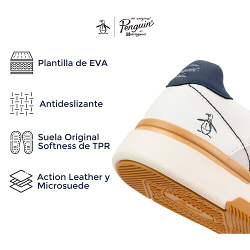 Tenis Original Penguin Style Arthur Blanco