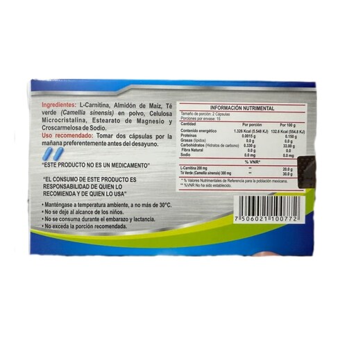 L-CARNICAPS Suplemento alimenticion para ejercicio.