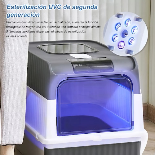 Arenero Plegable Grande Cerrado Para Gato Antiolores