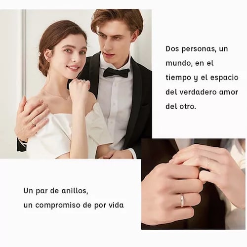 Anillo De Promesa Plata Hombre Y Mujer Ajustables.