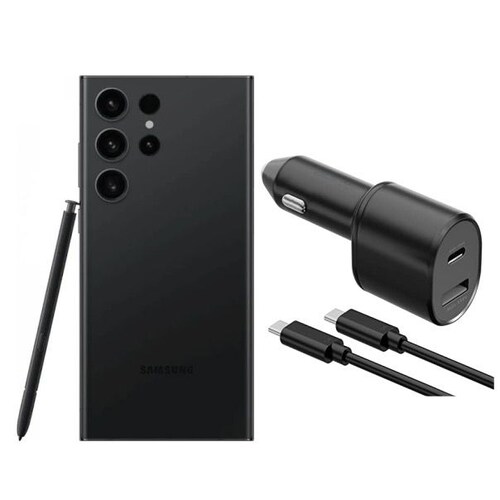 Samsung Galaxy S23 Ultra 512GB Negro Reacondicionado  + Cargador para auto 45W.