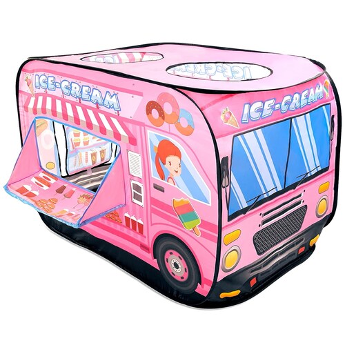 Casa de campaña para niños Camion Helados Rosa.