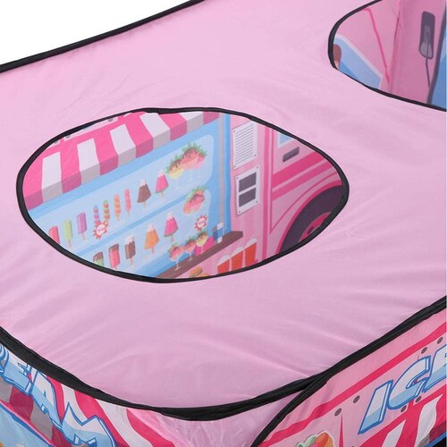 Casa de campaña para niños Camion Helados Rosa.