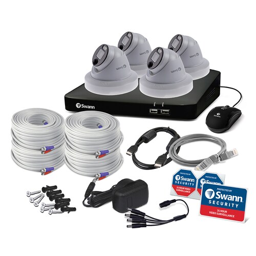 Sistema de Seguridad 4 cámaras DVR Swann  8 canales Full Hd 