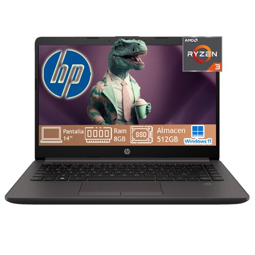 Laptop HP 245 G9 Ryzen 3 Ram 8GB Disco SSD 512GB Pantalla 14'' Windows 11