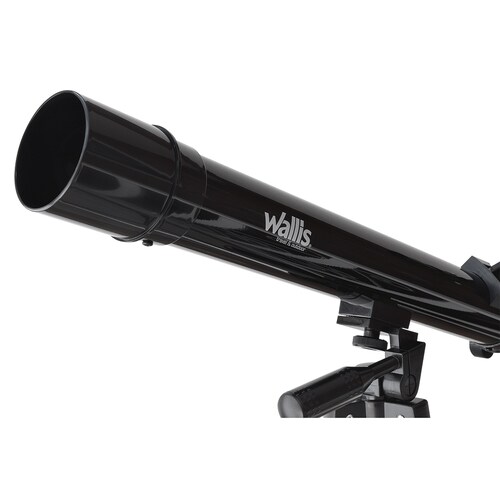 Telescopio refractor con montura altazimutal 600 x 50 mm, color negro.
