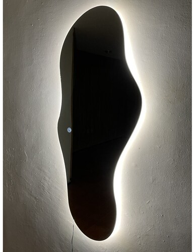 Espejo con luz led encendido touch con luz cálida y fría marca ARD medidas 90 x 52 cm
