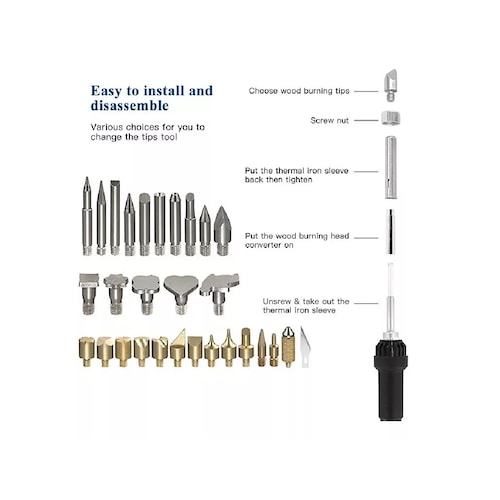 Kit Pirograbador De Madera 35in1Temperatura Regulable