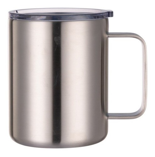 Taza De Acero Inoxidable 12 Oz  Plateada