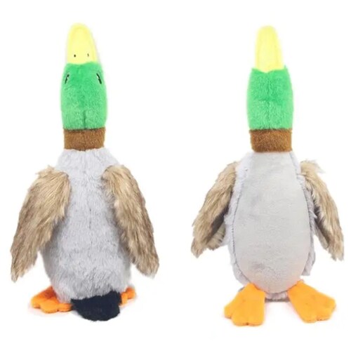 Juguete de Felpa Chirriante en forma de Pato, Peluche de Pato para Mascota con Sonido, Juguete para Perros con Sonido, Masticable