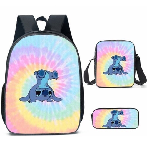 Juego De Mochila con Bandolera Lilo Stitch 3 Piezas Multicolor