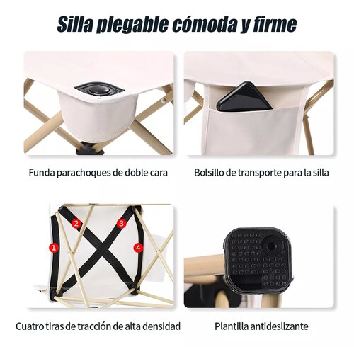 Kit Mesa Sillas Plegable Aluminio Para Jardín Exterior Picnic