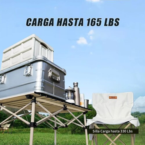 Kit Mesa Sillas Plegable Aluminio Para Jardín Exterior Picnic
