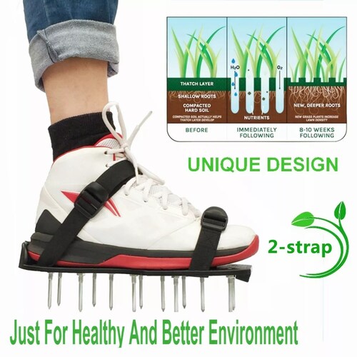 Aireador De Césped Zapatos Jardín Aflojar El Suelo Zapatos