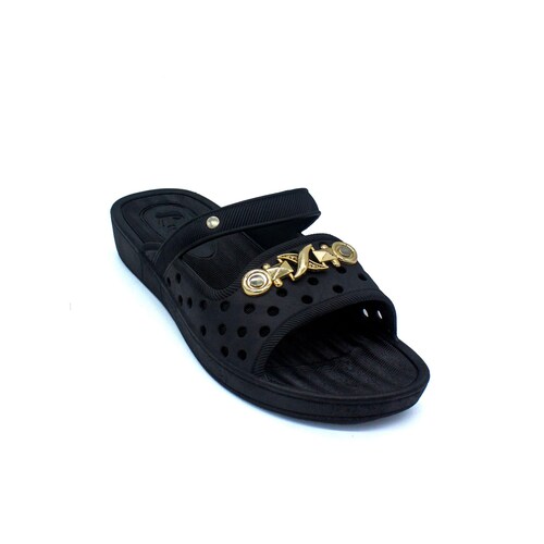 Sandalias Ayanti para Dama Casuales y Resistentes Luli Patotas Estilo Slip-On con Diseño Perforado y Decorados Dorados