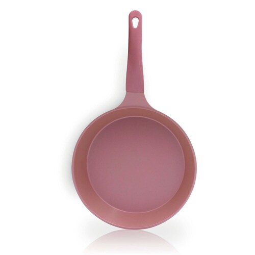 SET 3 SARTENES COLORS 20,23,28 CM ROSA CON UTENSILIOS