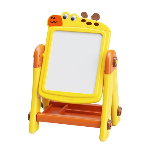Pizarron Infantil Doble Vista Jirafa Amarillo 