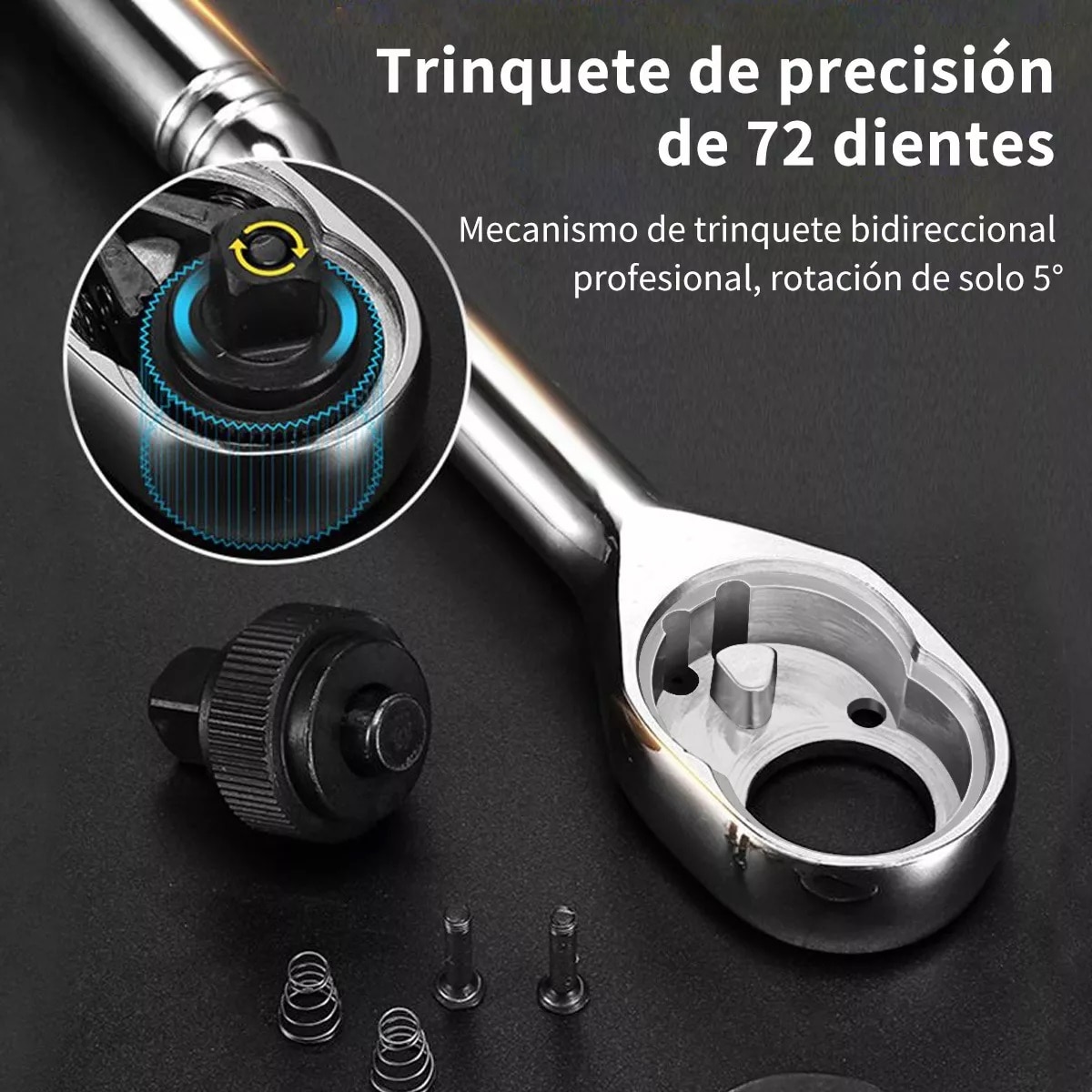 Llave De Trinquete Giratoria YATO - 2 En 1 Con Mango Reversible, Herramienta Profesional Europea