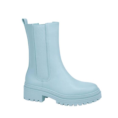 Botas tipo Chelsea color azul celeste para mujer, marca Tierra Bendita, mod. 1058398
