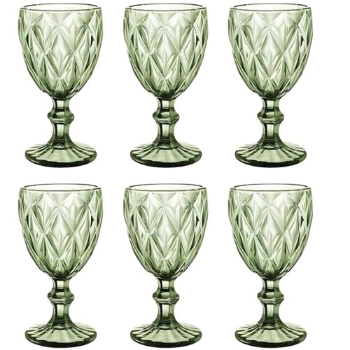 COPAS VINTAGE VERDES (set x 8) - Salazar Casa