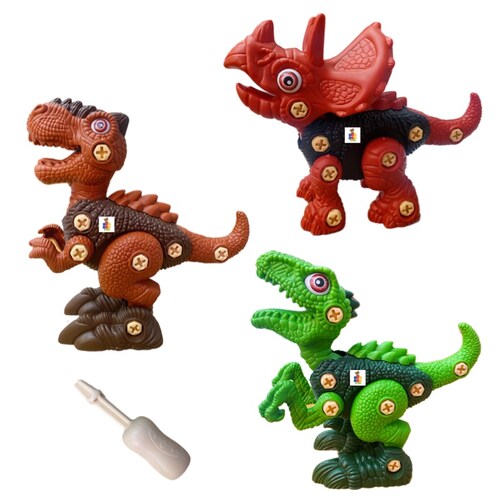 Juego De 3 Dinosaurios Diy Ensamble Para Niños Didáctico