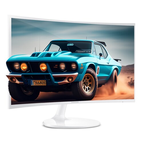 Combo Monitor Samsung CF391 27Pulg FHD Curvo 1800R hdmi vga 4GTG White + Audìfonos